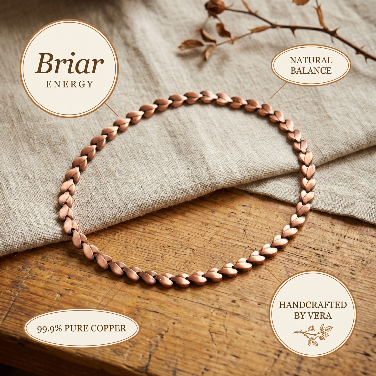 Ethal's Briar Copper Necklace