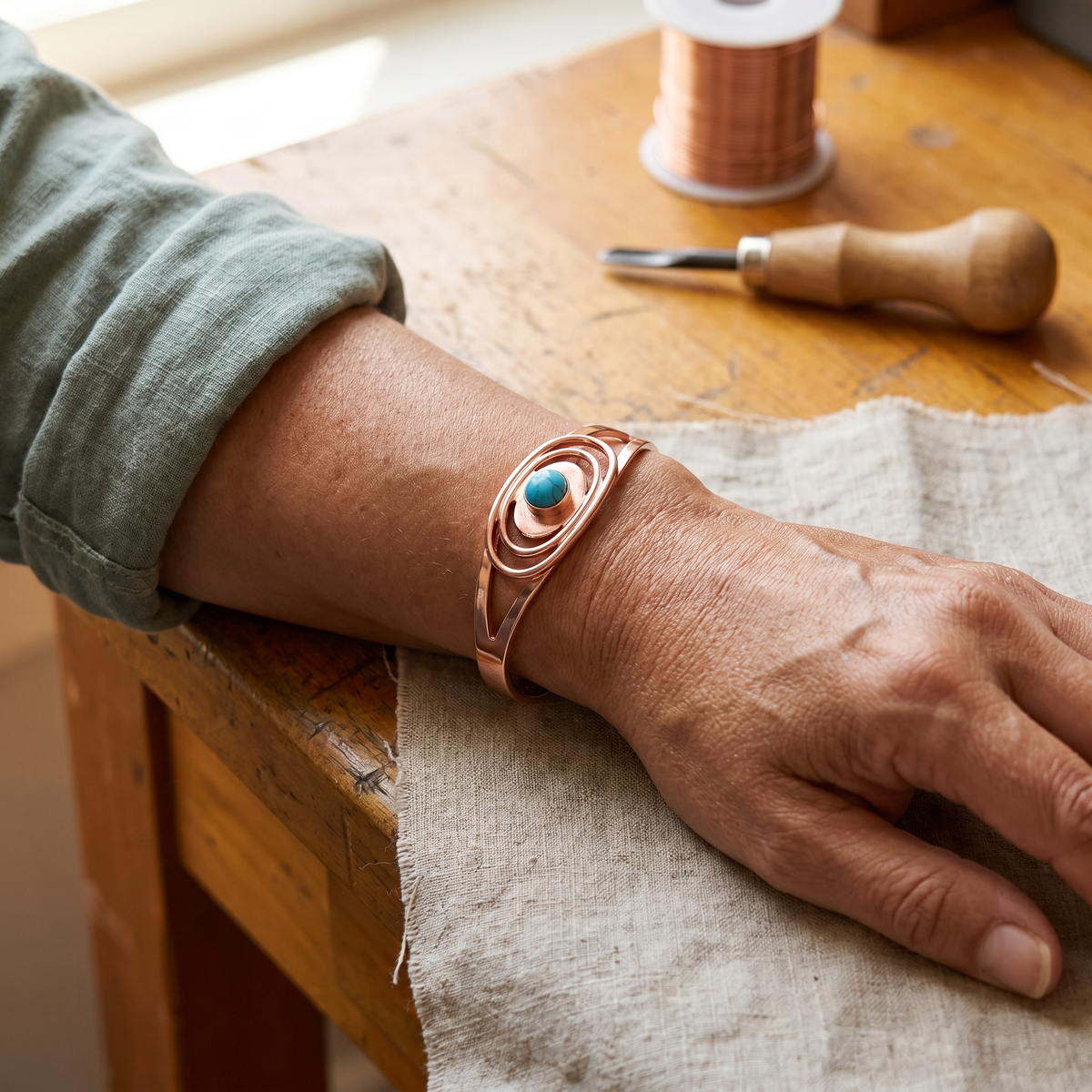 Ethal's Sedge Copper Bracelet