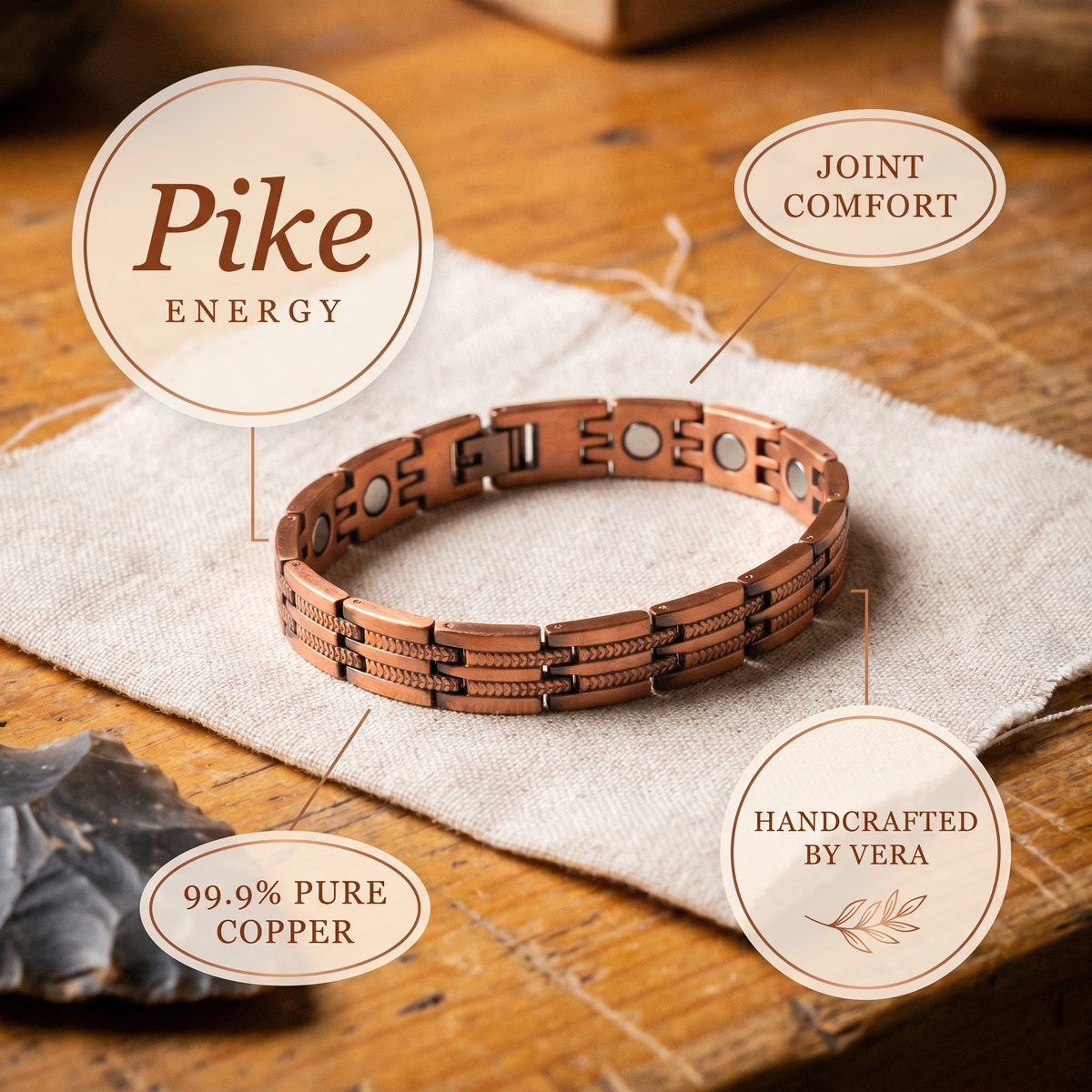 Ethal's Pike Men's Copper Bracelet