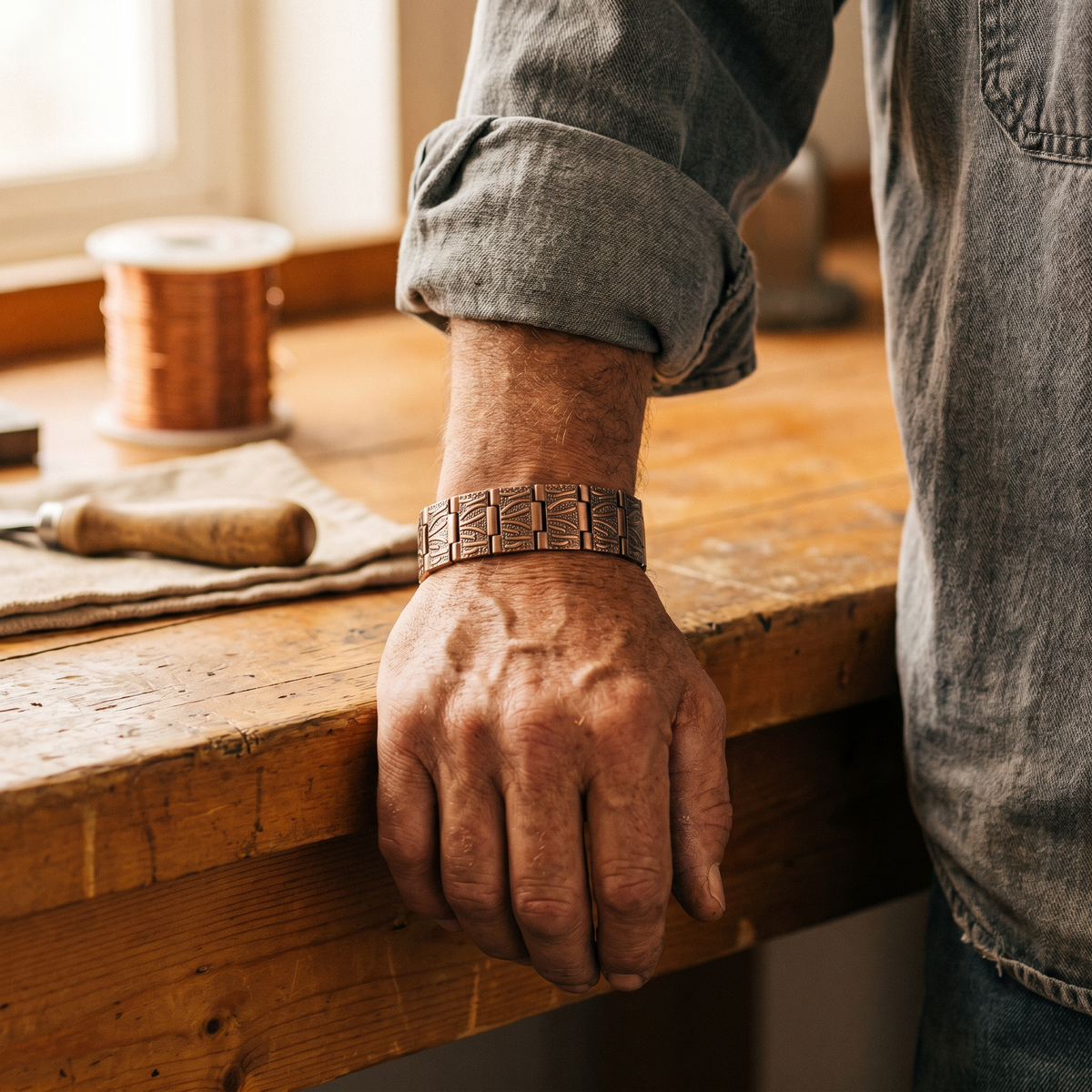 Ethal's Grit Men's Copper Bracelet