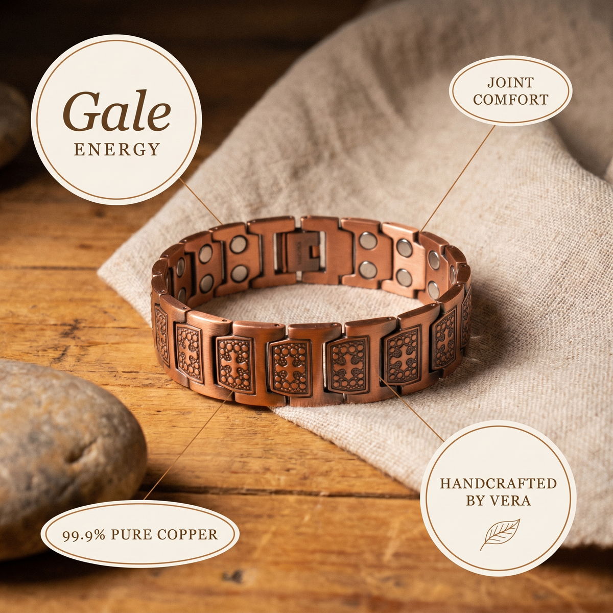 Ethal's Gale Men's Copper Bracelet