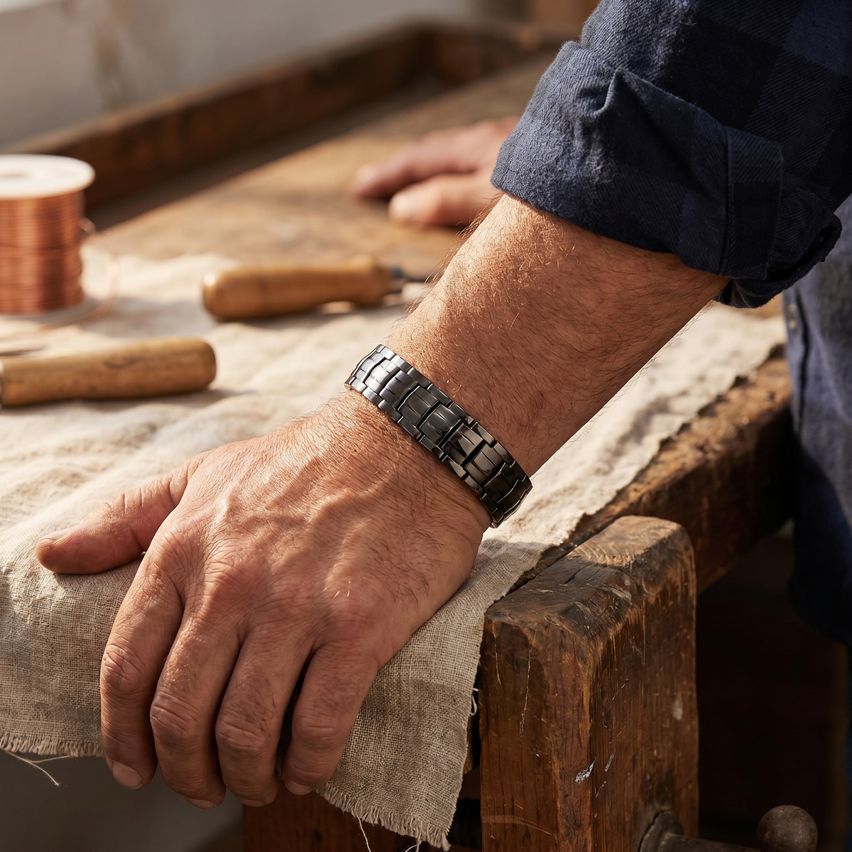 Ethal's Ochre Men's Copper Bracelet