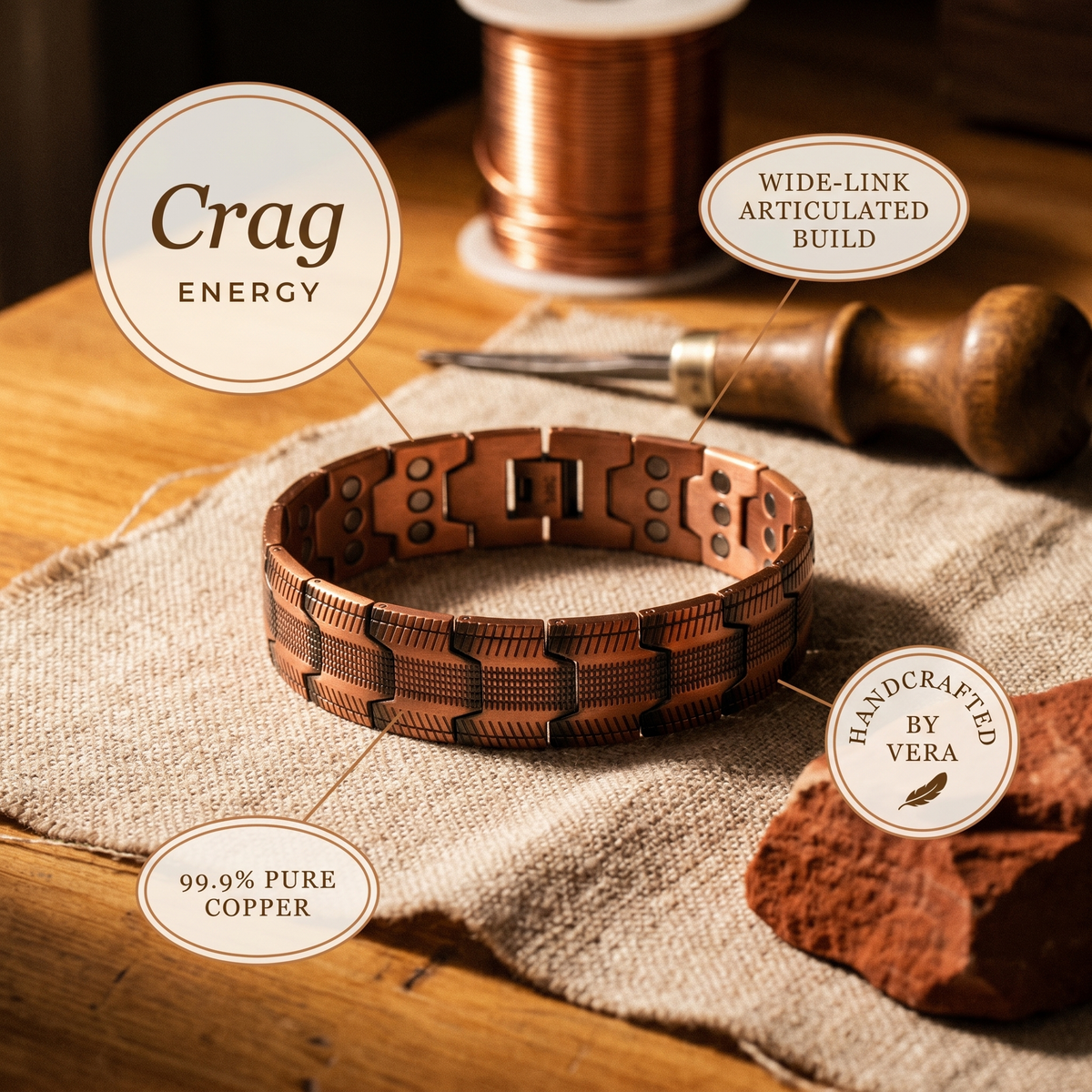 Ethal's Crag Copper Bracelet
