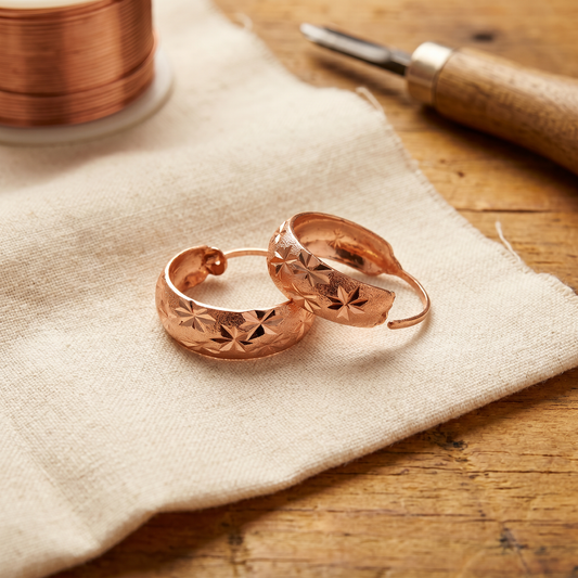 Ethal's Dew Copper Earrings