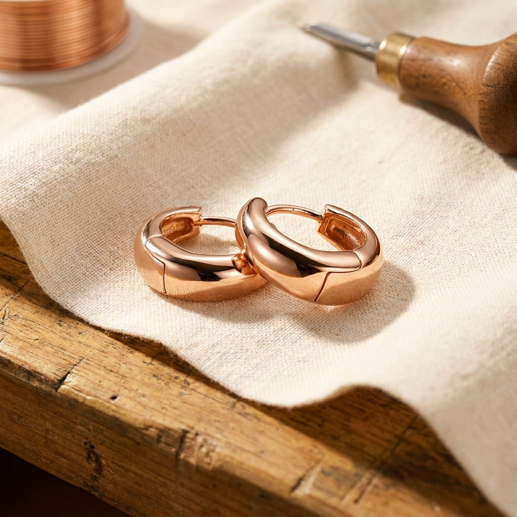 Ethal's Linnet Copper Hoop Earrings