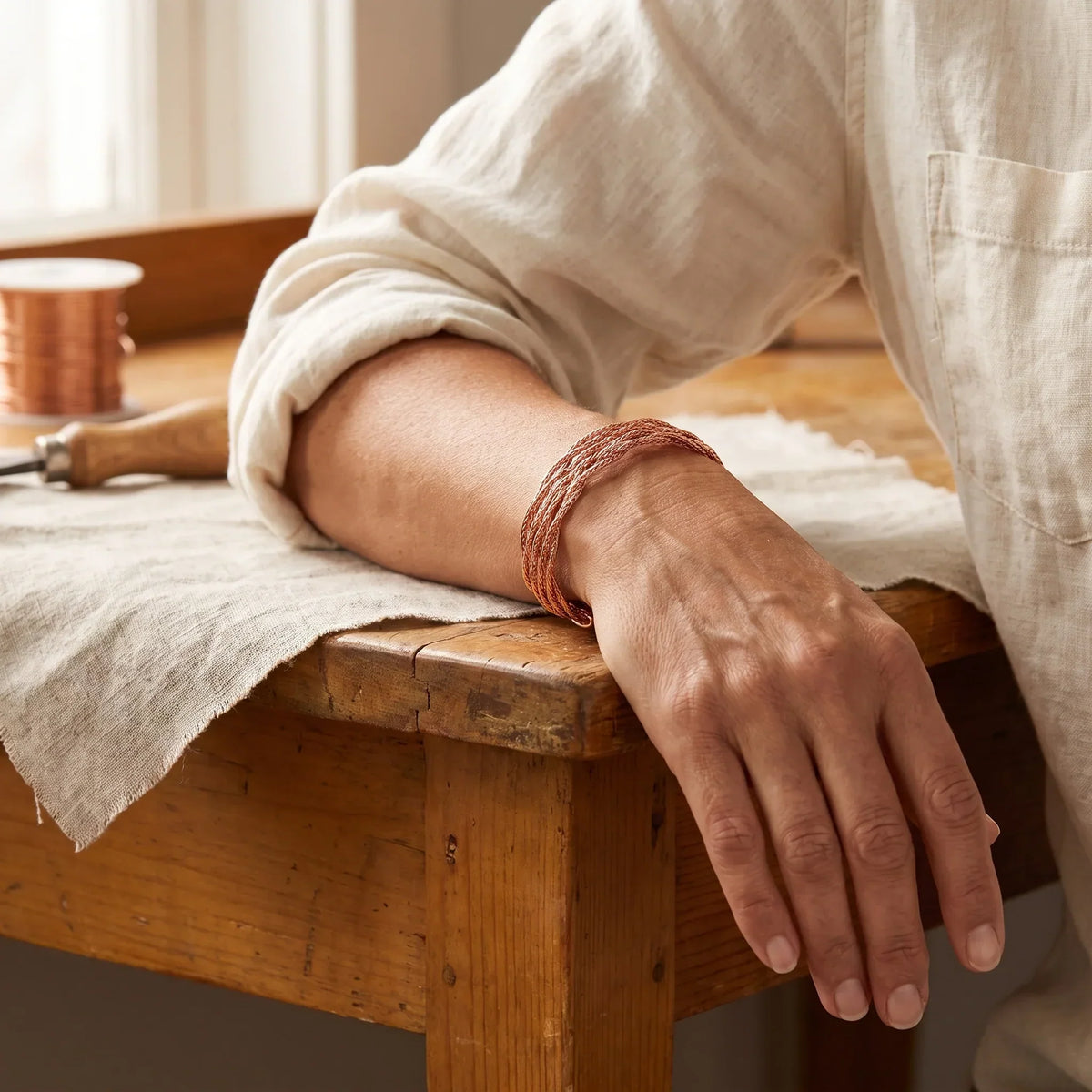 Ethal's Elk Copper Bracelet