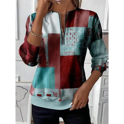 Odessa | Colour Block Zip Sweatshirt