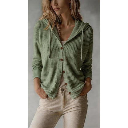 Genevieve | Ribbed Hooded Cardigan