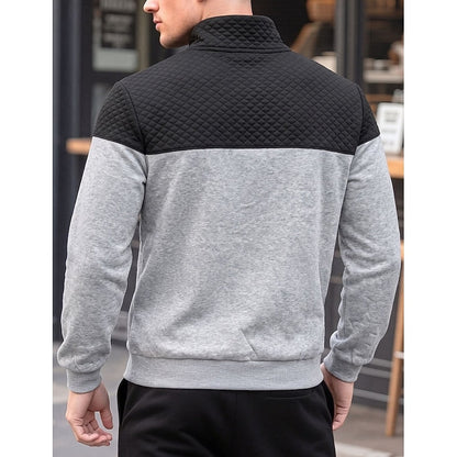 Harvey | Colour-Block Quarter-Zip Pullover