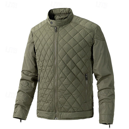 Carter | Diamond-Quilted Stand-Collar Jacket