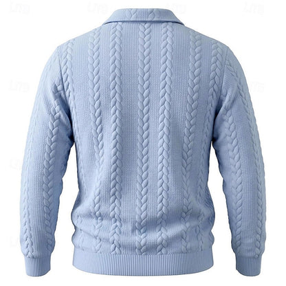 Gordon | Textured Quarter-Zip Polo Jumper