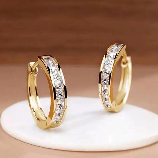 Rosanna | Sparkling Crystal Hoop Earrings