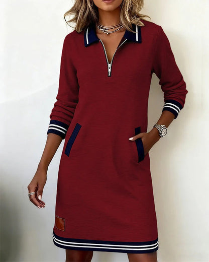 Colette | Chic Long Sleeve Collar Dress