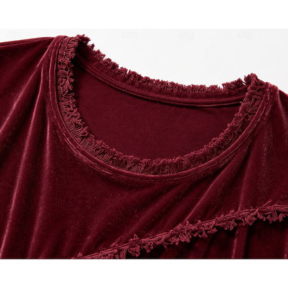 Eliza | Relaxed Fringe-Trim Tunic Top