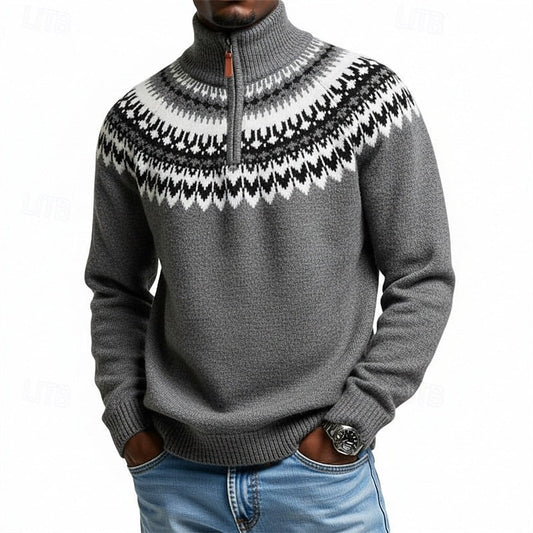 Xavier | Nordic Quarter-Zip Sweater