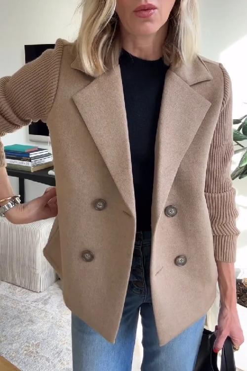 ALORA KNIT SLEEVE BLAZER