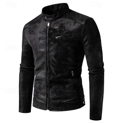 Malcolm | Classic Stand-Collar Biker Jacket