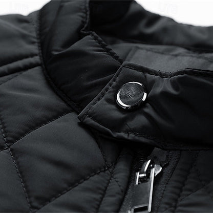 Carter | Diamond-Quilted Stand-Collar Jacket