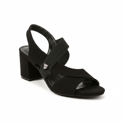 Linda | Open Toe Block Heel Pumps