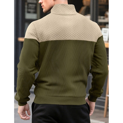 Harvey | Colour-Block Quarter-Zip Pullover
