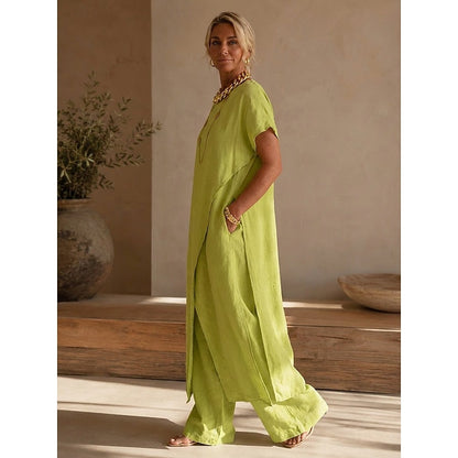 Henrietta | Relaxed Wrap-Front Two-Piece Set