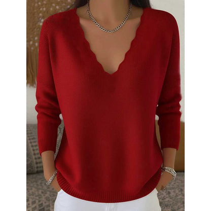 Margaret | Scalloped V-Neck Halloween Jumper