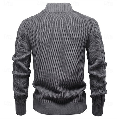 Clive | Cable-Knit Zip-Up Cardigan