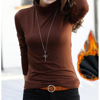 Turtleneck coffee fleece