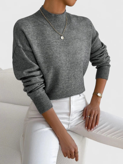 Coralie | Refined Mock-Neck Jumper