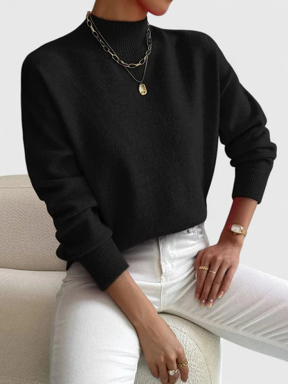 Coralie | Refined Mock-Neck Jumper