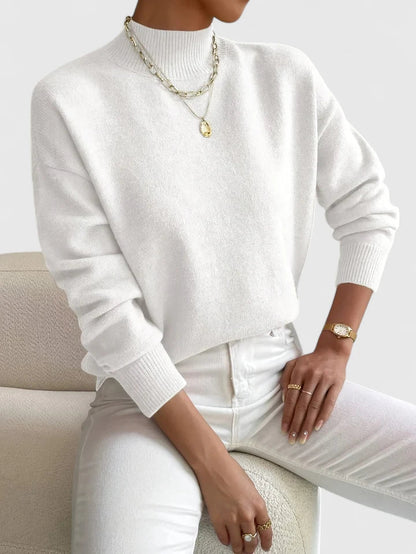 Coralie | Refined Mock-Neck Jumper