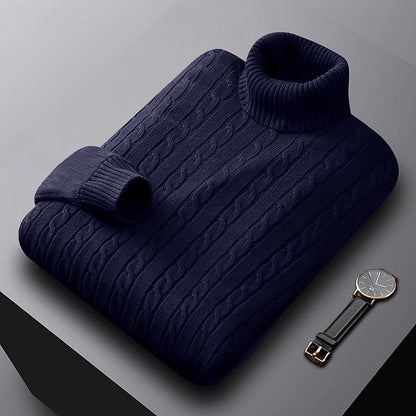 Gregory | Cable-Knit Turtleneck Jumper