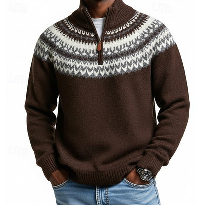 Xavier | Nordic Quarter-Zip Sweater
