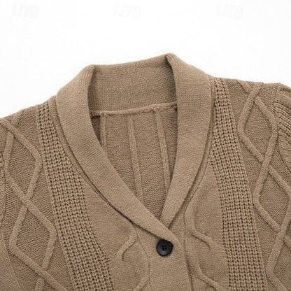 Garrick | Shawl-Collar Button-Up Cardigan