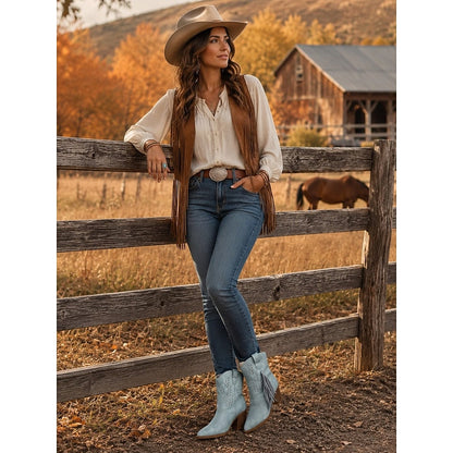 Sloane | Western Tassel Ankle Boots