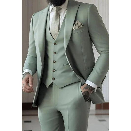 Declan | Classic Single Breasted One-button 3 Pieces Suit