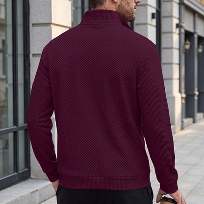 Grady | Textured Quarter-Zip Pullover