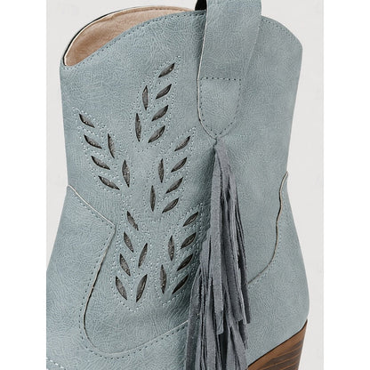 Sloane | Western Tassel Ankle Boots