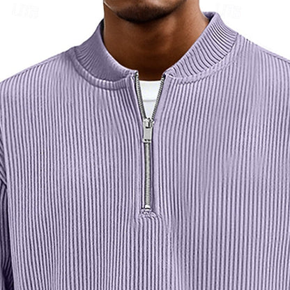 Corbin | Ribbed Quarter-Zip Pullover
