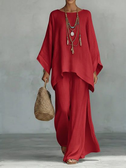 Jacqui | Elegant Wide Sleeve and Trouser Set