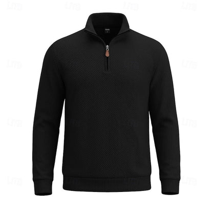 Grady | Textured Quarter-Zip Pullover