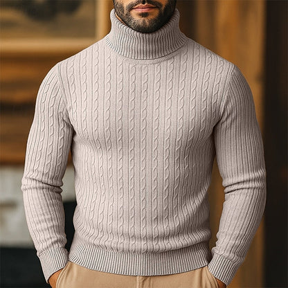 Hollis | Cable-Knit Roll Neck Jumper
