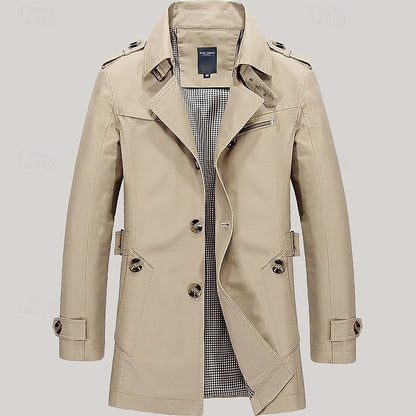 Caleb | Tailored Single-Breasted Trench Coat