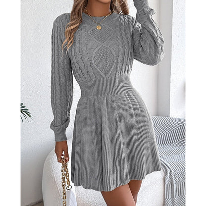 Harriet | Cable-Knit Christmas Sweater Dress