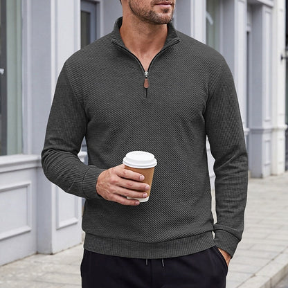 Grady | Textured Quarter-Zip Pullover