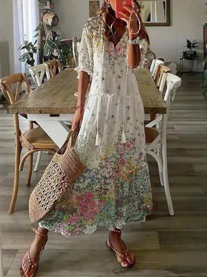 Poppy | Boho V-Neck Summer Dress
