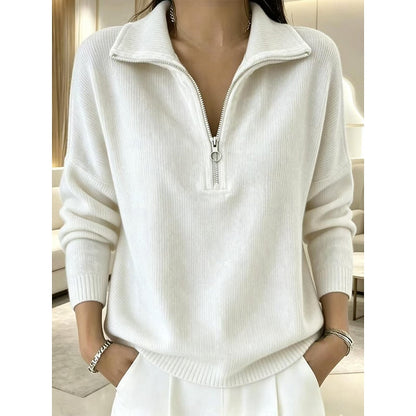 Isla | Half-Zip Stand Collar Pullover