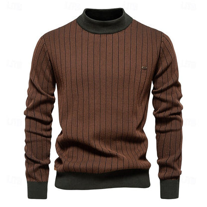 Gareth | Textured Mock Neck Jumper