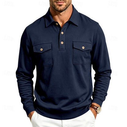 Garrett | Refined Long-Sleeve Polo Shirt