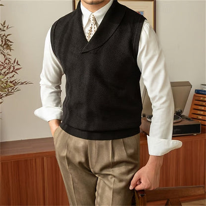 Franklin | Shawl-Collar Knit Sweater Vest